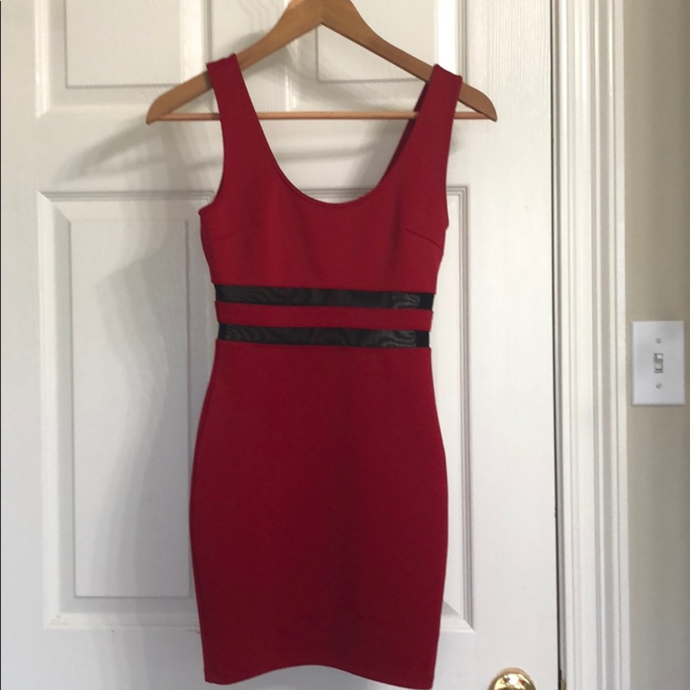 Mini red dress